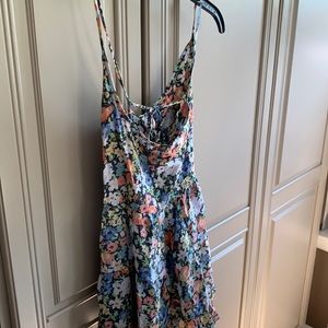 Aeropostale criss cross floral tank